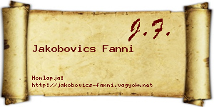 Jakobovics Fanni névjegykártya